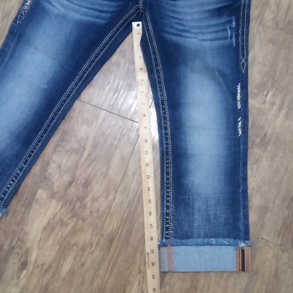 Rock Revival Women's 26 Capris Gwen Faux Leather Flap Pockets NWT - Picture 10 of 11